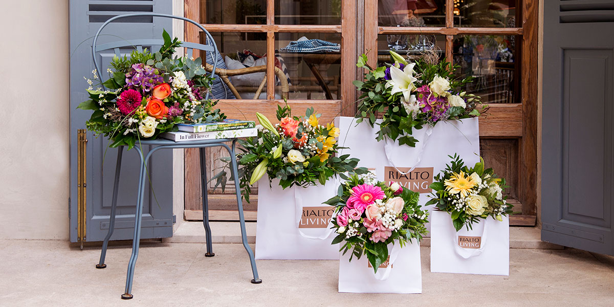 Ramos de flores frescas en Rialto Living en Palma