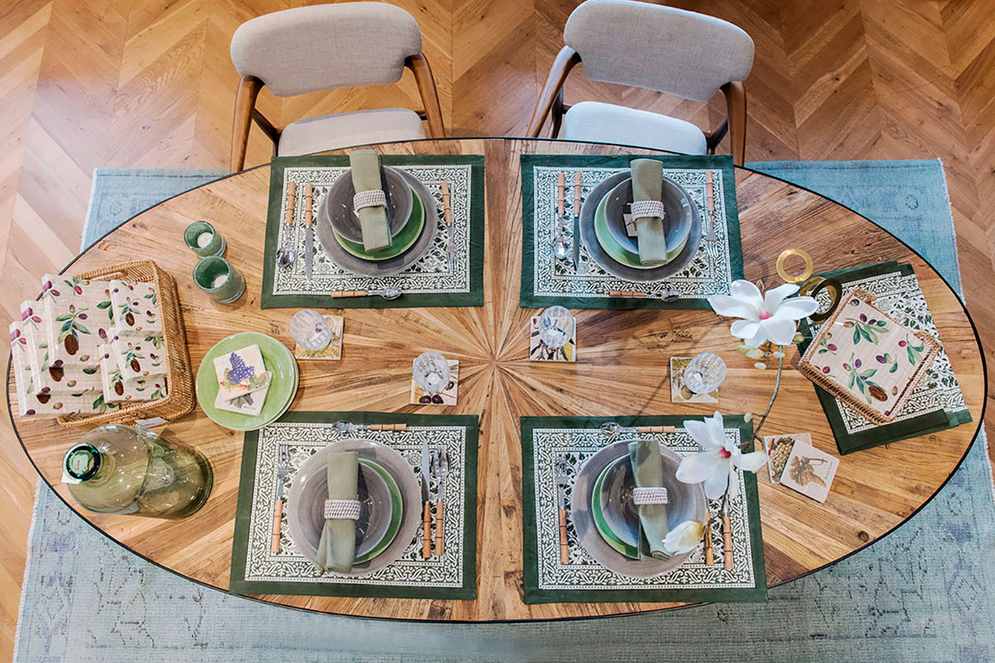 Stylish dining room tables and chairs.