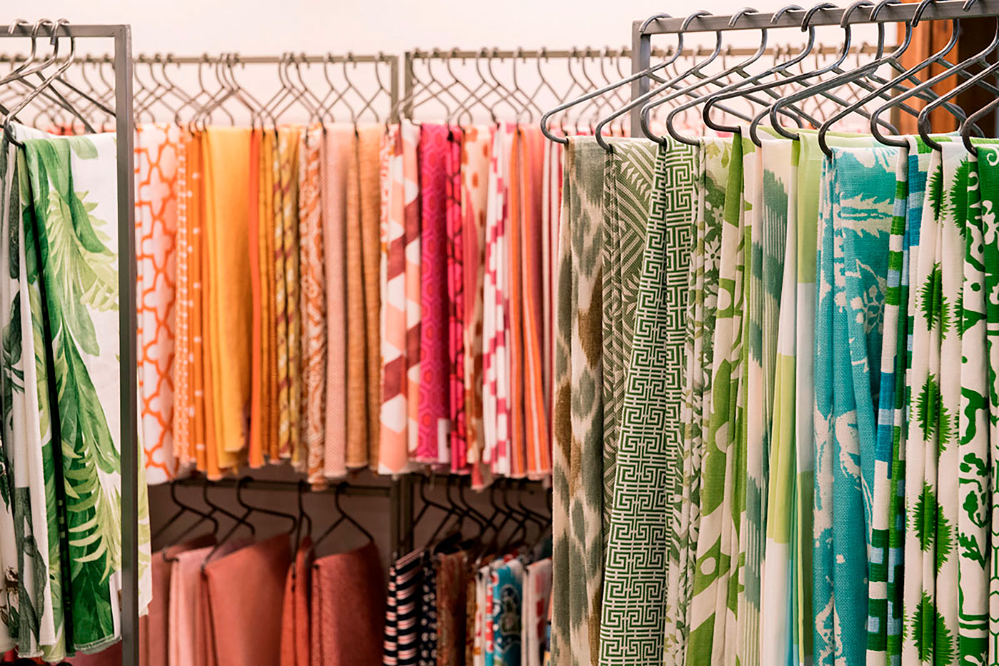 High-end fabrics and rugs for home interiors.