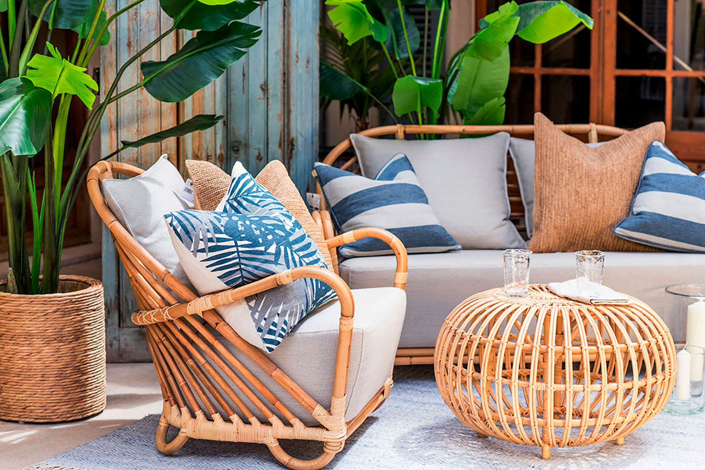 Outdoor garden furniture collection.