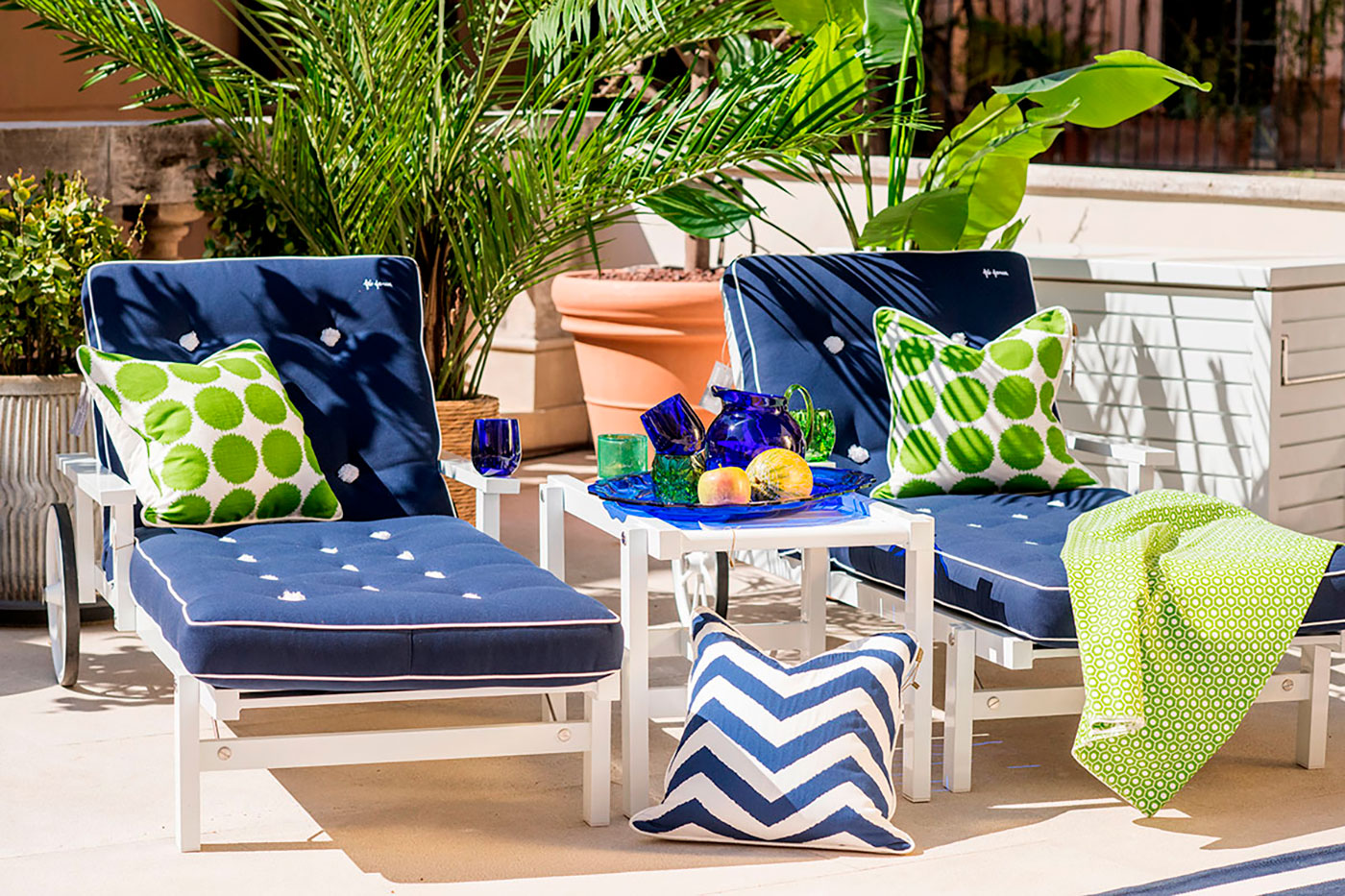 Outdoor garden furniture collection.