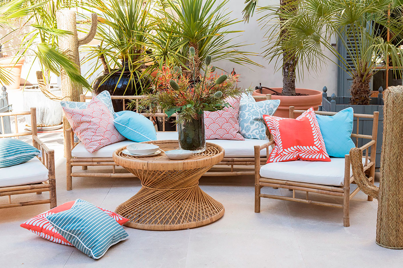 Outdoor garden furniture collection.