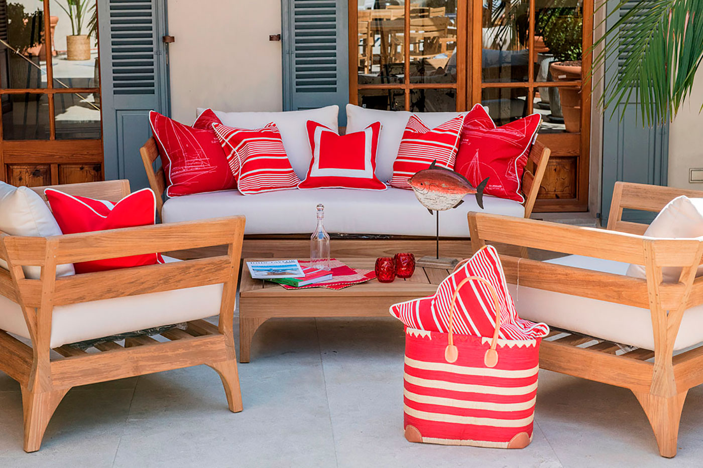 Outdoor garden furniture collection.